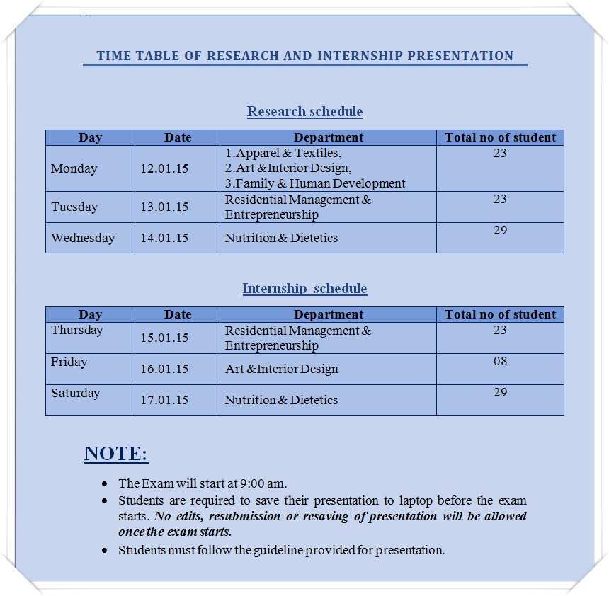 Research-&-Internship Schedule 2015 